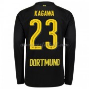 Billige Fotballdrakter BVB Borussia Dortmund 2017-18 Shinji Kagawa 23 Bortedrakt Langermet..